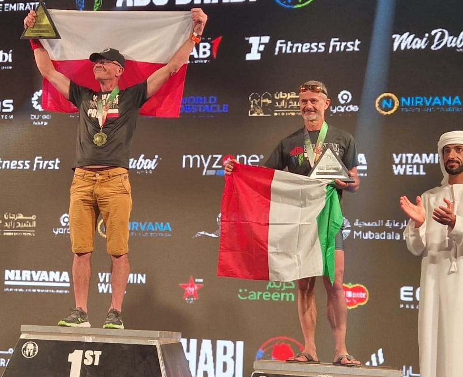 Andrea Castiglione sul podio del Campionato del Mondo Spartan ad Abu Dhabi